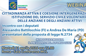 Webinar: Cittadinanza attiva e coesione intergenerazionale - Istituzione del Servizio Civile volontario delle anziane e degli anziani attivi